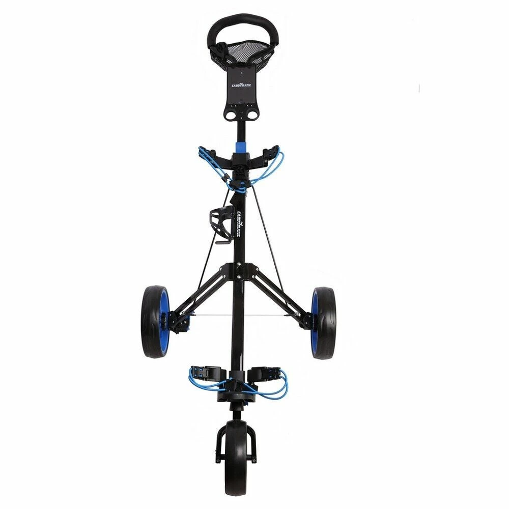 Caddymatic Golf Pro Lite 3 Wheel Golf Cart Black/Blue 2 Caddymatic Golf Pro Lite 3 Wheel Golf Cart Black/Blue - Image 2