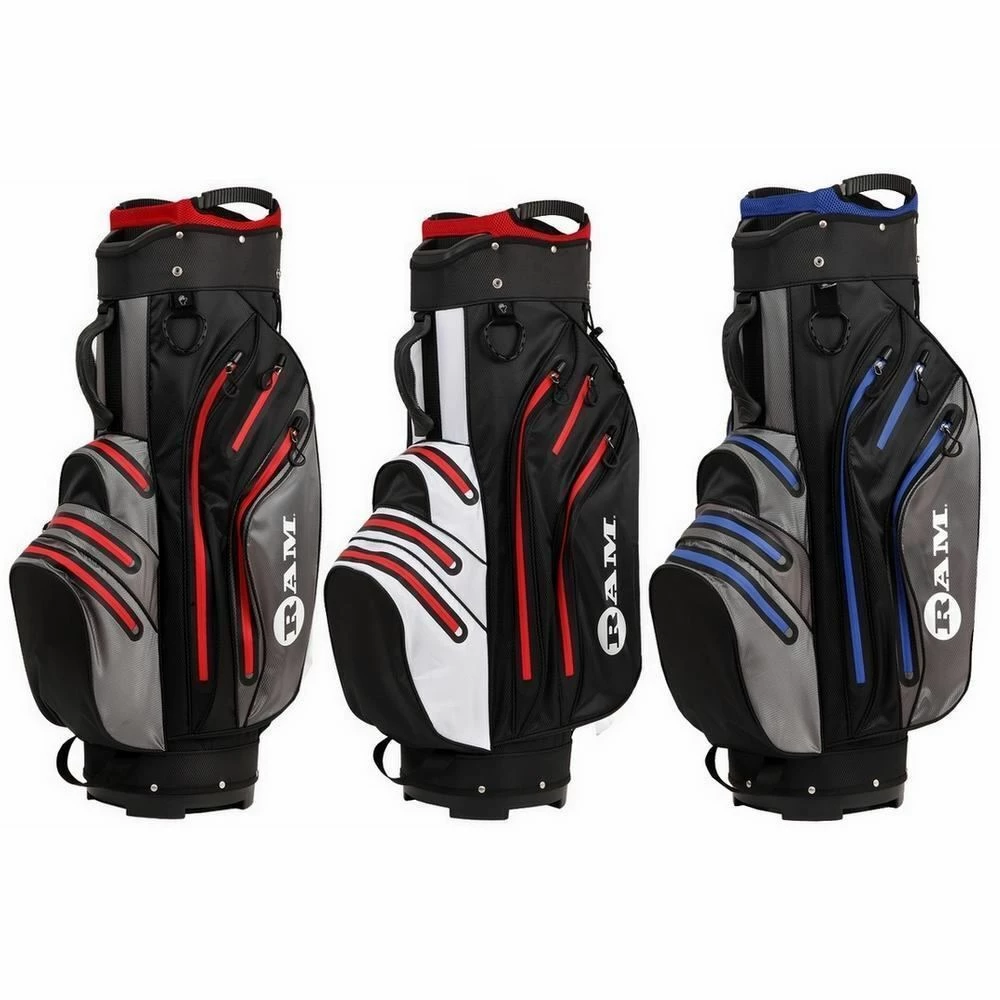 Ram Golf Waterproof Cart Bag - 14 Way Club Dividers 1 Ram Golf Waterproof Cart Bag - 14 Way Club Dividers