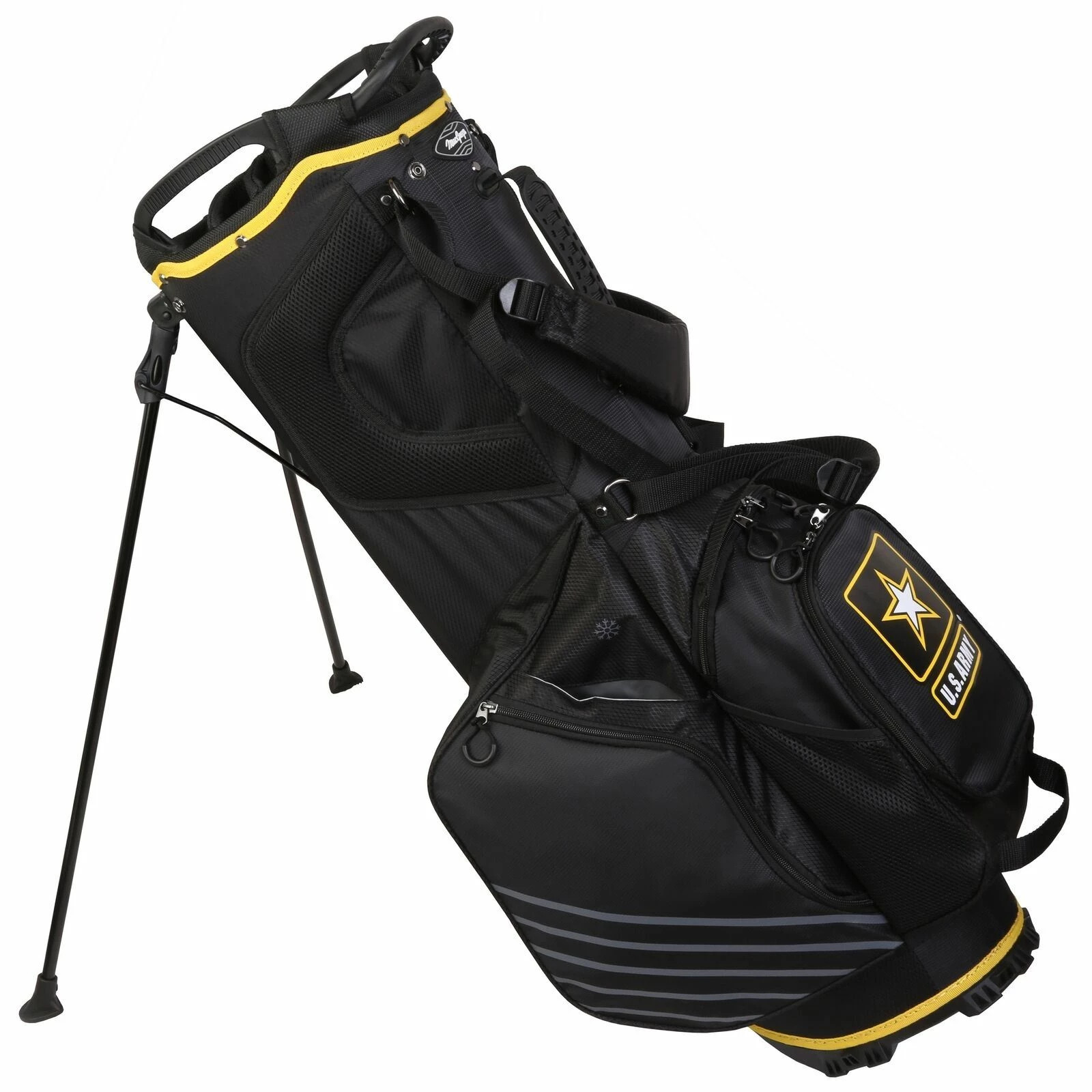 US Army By MacGregor Golf Deluxe 14-Way Stand Bag, Black 2 US Army By MacGregor Golf Deluxe 14-Way Stand Bag, Black - Image 2