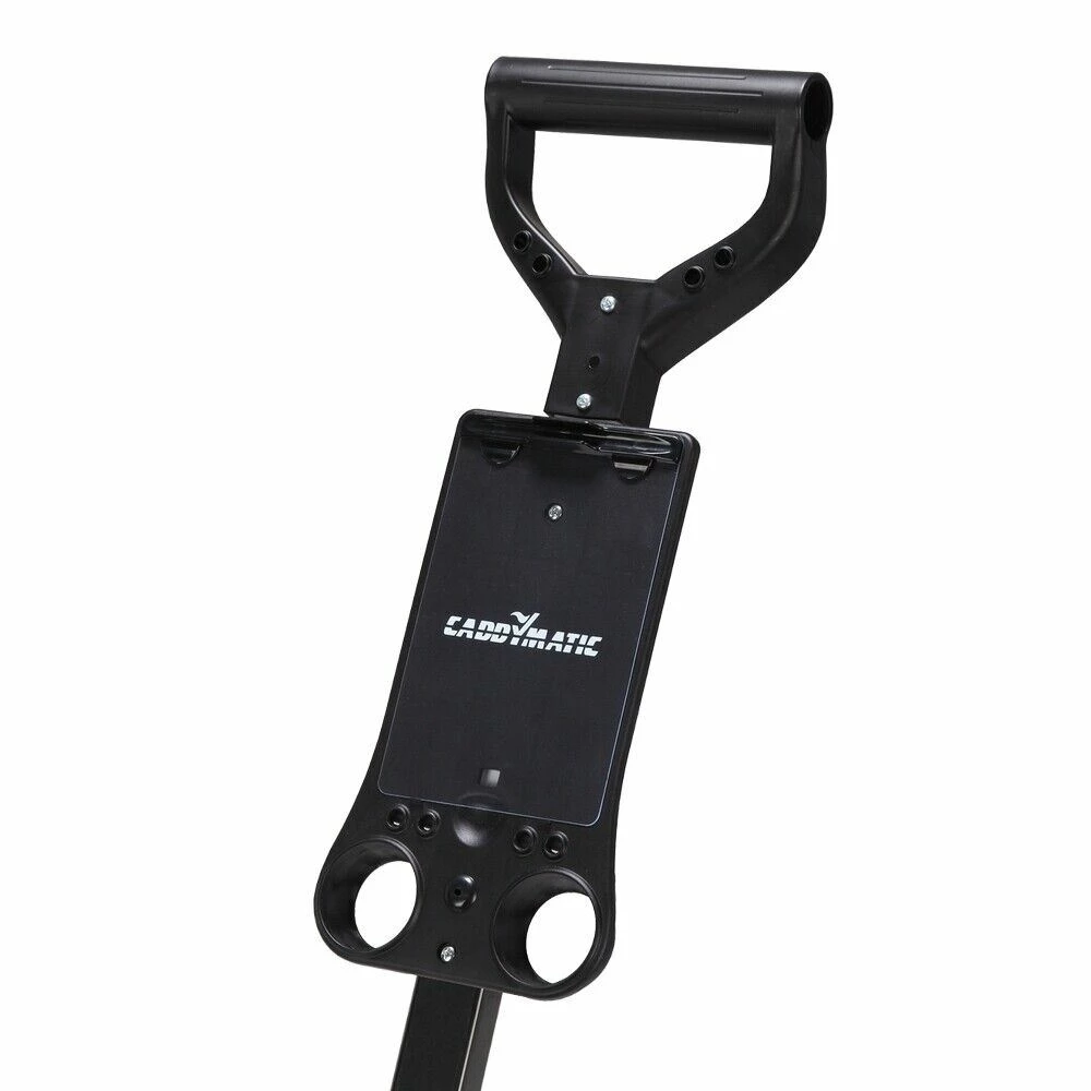 Caddymatic Golf Lite Trac 2 Wheel Folding Golf Cart Black/Red 3 Caddymatic Golf Lite Trac 2 Wheel Folding Golf Cart Black/Red - Image 3