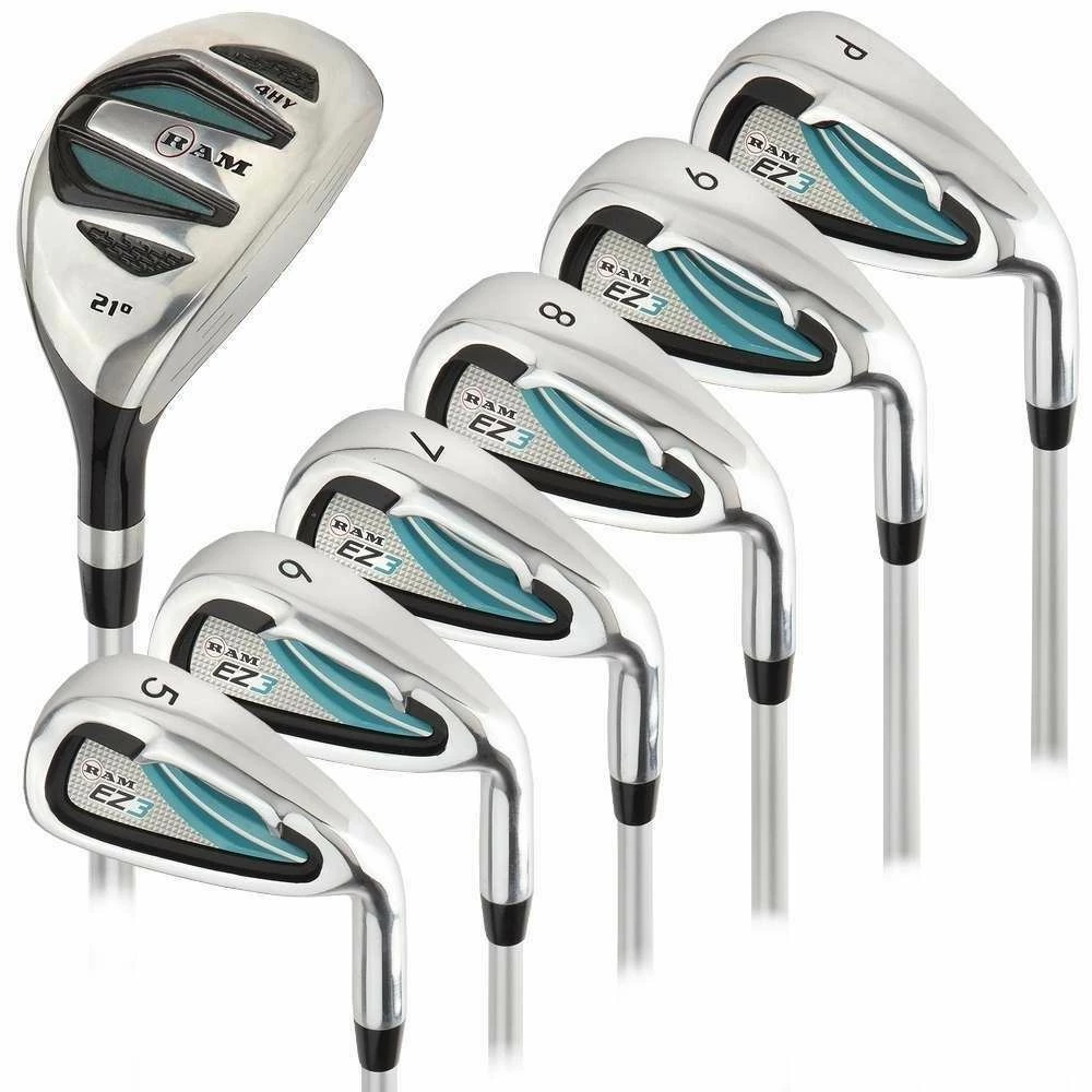 Ram Golf EZ3 Ladies Petite Right Hand Iron Set 5-6-7-8-9-PW - HYBRID INCLUDED 1 Ram Golf EZ3 Ladies Petite Right Hand Iron Set 5-6-7-8-9-PW - HYBRID INCLUDED