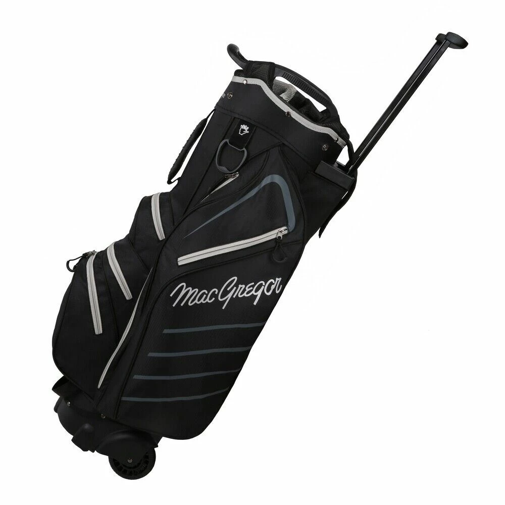 MacGregor Golf VIP Cart Bag With Built In Wheels / Handle, 14 Way Divider 1 MacGregor Golf VIP Cart Bag With Built In Wheels / Handle, 14 Way Divider