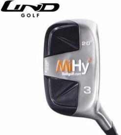 Lind Golf MiHy Square BLACK Left Hand Hybrid Rescue Wood, Graphite Shaft, Regular Flex