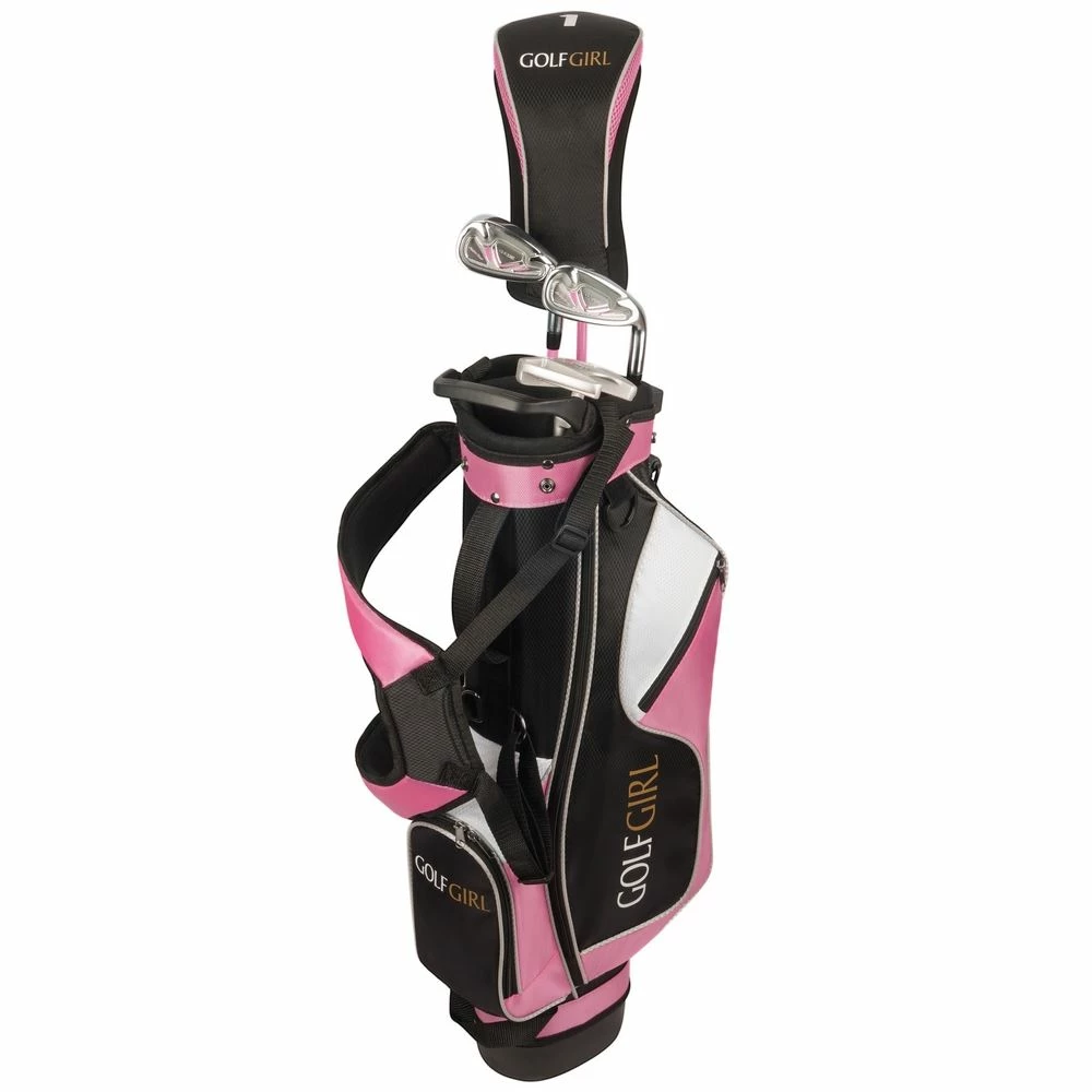 GolfGirl Golf Girl Junior Girls Golf Set V3 With Pink Clubs And Bag, Left Hand 2 GolfGirl Golf Girl Junior Girls Golf Set V3 With Pink Clubs And Bag, Left Hand - Image 2