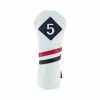 Ram Golf Premium Vintage Style PU Leather Headcovers, Retro White, 5 Wood