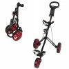 Caddymatic Golf Pro Lite 3 Wheel Golf Cart Black/Red