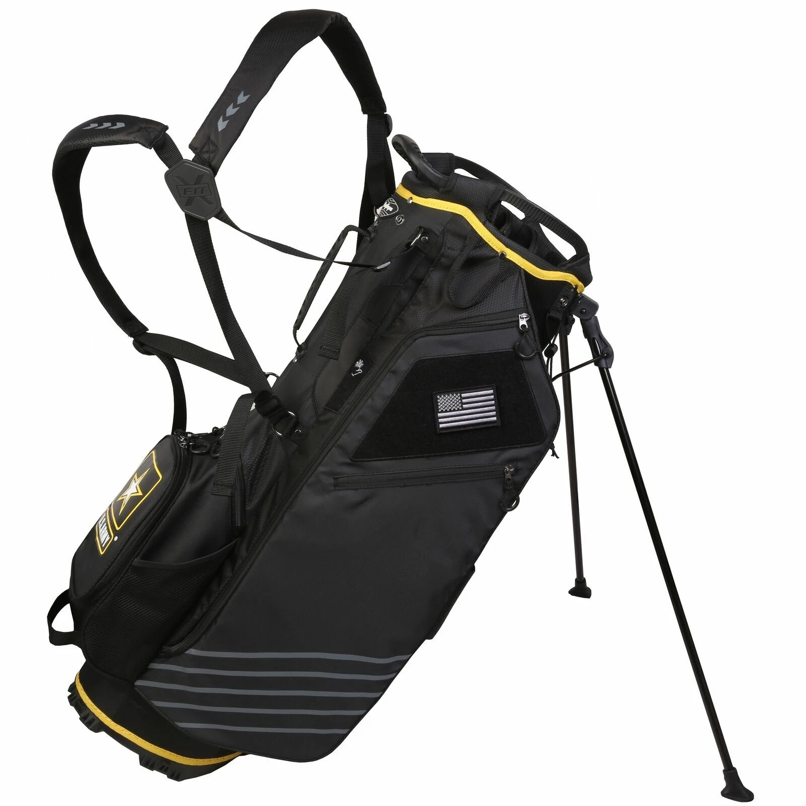 US Army By MacGregor Golf Deluxe 14-Way Stand Bag, Black 1 US Army By MacGregor Golf Deluxe 14-Way Stand Bag, Black