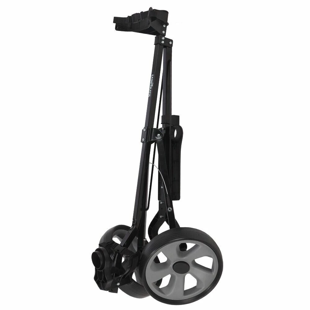 Caddymatic Golf I-Trac 2 Wheel Folding Golf Cart Black/Gray 3 Caddymatic Golf I-Trac 2 Wheel Folding Golf Cart Black/Gray - Image 3