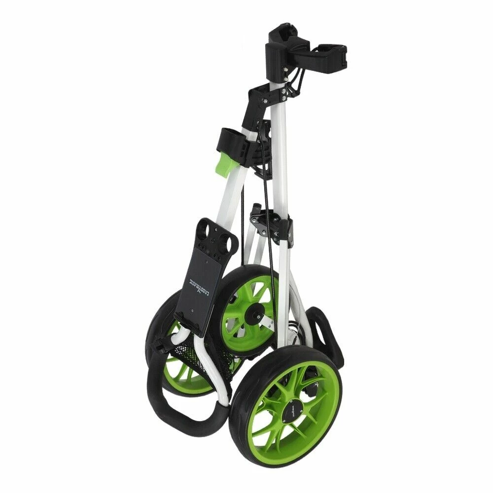 Caddymatic Golf Pro Lite 3 Wheel Golf Cart White/Green 3 Caddymatic Golf Pro Lite 3 Wheel Golf Cart White/Green - Image 3