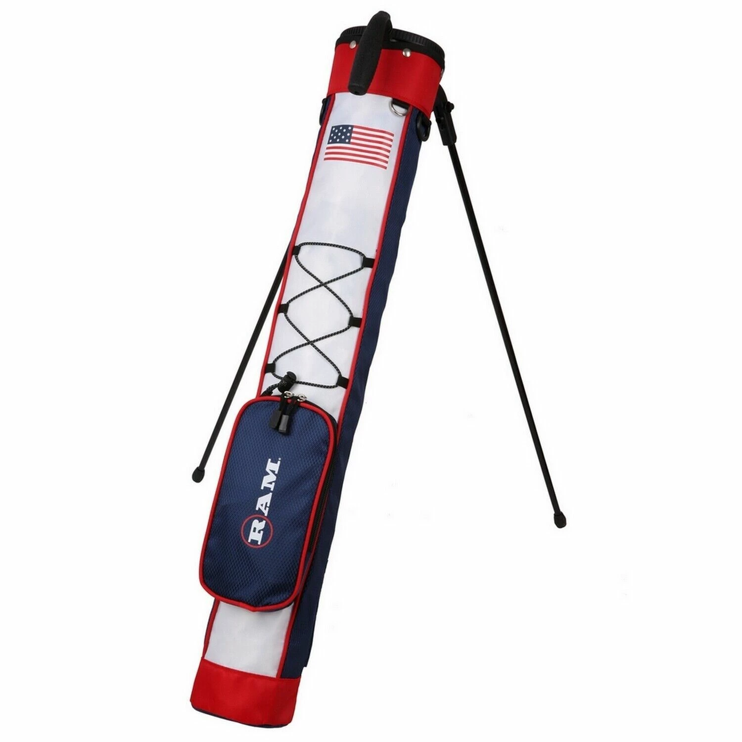Ram Golf Pitch And Putt Lightweight Golf Carry Bag With Stand USA Flag 1 Ram Golf Pitch And Putt Lightweight Golf Carry Bag With Stand USA Flag