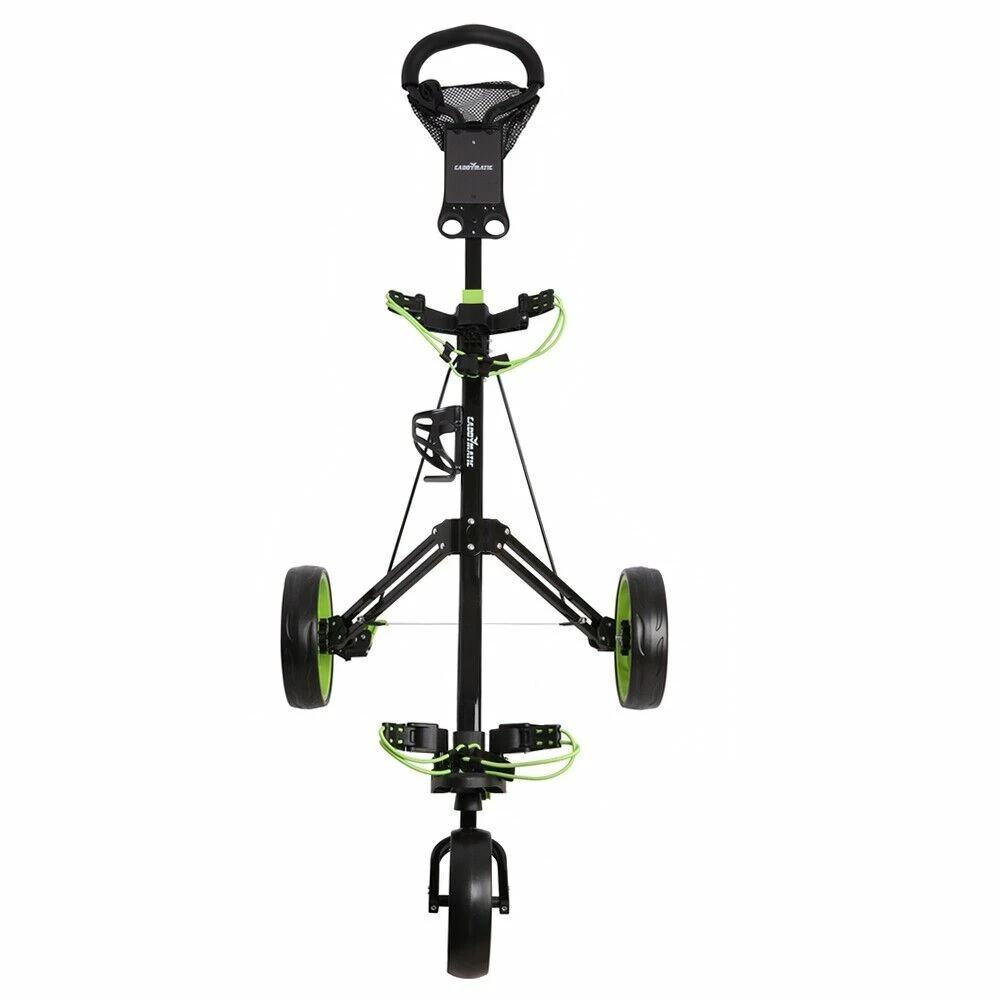 Caddymatic Golf Pro Lite 3 Wheel Golf Cart Black/Green 2 Caddymatic Golf Pro Lite 3 Wheel Golf Cart Black/Green - Image 2