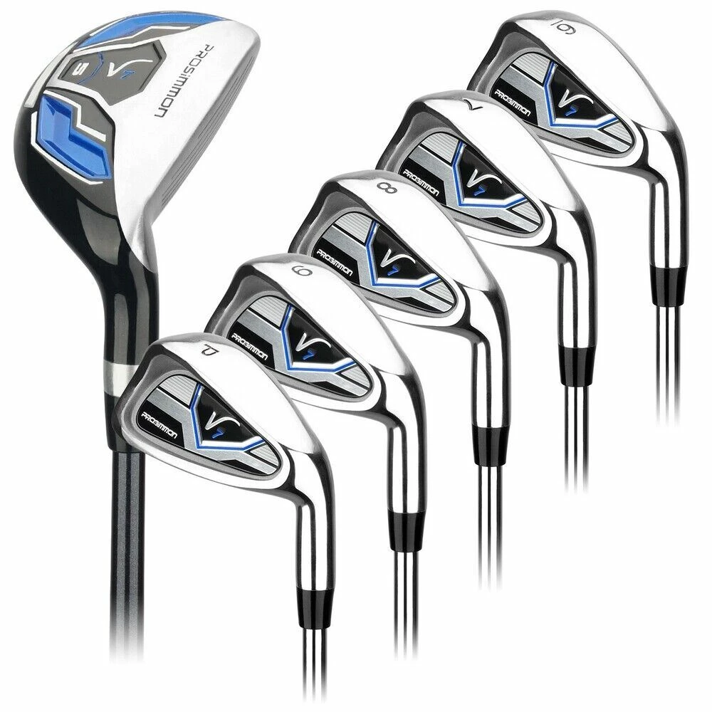 Prosimmon Golf V7 Iron Set (Steel Shafts) + Hybrid (Graphite), Mens Left Hand 1 Prosimmon Golf V7 Iron Set (Steel Shafts) + Hybrid (Graphite), Mens Left Hand