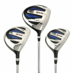 Ram Golf EZ3 Mens Steel Wood Set - Driver, 3 & 5 Wood - Headcovers Included