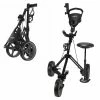 Caddymatic Golf X-TREME 3 Wheel Push/Pull Golf Cart With Seat Black