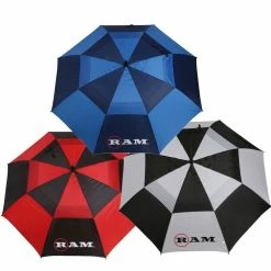 Ram Golf Umbrellas 3 Pack - Premium 60" Double Canopy Golf Umbrellas