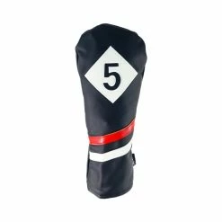 Ram Golf Premium Vintage Style PU Leather Headcovers, Retro Black, 5 Wood