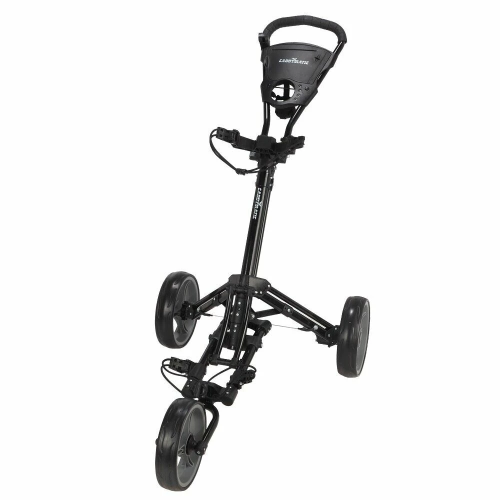 Caddymatic Golf X-Lite One-Click Folding Pull/Push Golf Cart Black 2 Caddymatic Golf X-Lite One-Click Folding Pull/Push Golf Cart Black - Image 2